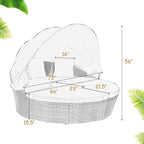 Tangkula Patio Round Daybed - Image 5