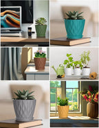 6 Inch Plant Pots, 6 Pack Indoor Flower Pots, Planters - Image 7