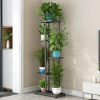 LINZINAR Plant Stand Indoor Outdoor Metal 5 Tier 6 Potted Multiple Flower Pot - Image 3