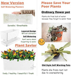 2 Pack Self Watering Pots for Indoor Plants 17 Inches Window Boxes Planters - Image 6