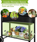 Raised Garden Bed with Legs for Outdoor Plants, Standing Elevated Planter Box - Image 4