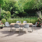 2xhome Modern Stackable Armless Dining Chair | Plastic Shell Seat - Image 8