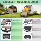 Suteck Oversized Zero Gravity Chair, 29In XL Lounge Chair w/Removable - Image 4