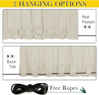 NICETOWN 2 Panels Weighted Blackout Curtains Patio Waterproof Outdoor Curtains - Image 8