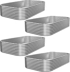 4 PCS 6x3ft Galvanized Raised Garden Bed Outdoor, Metal Garden Bed by Mostmahes