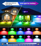 MEIKEE 15W RGB Landscape Spot Lights Outdoor, RGBW Color Changing Landscape - Image 3