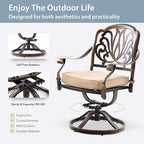 9-Piece Cast Aluminum Patio Furniture, Outdoor Dining Sets - Image 6