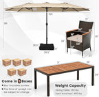Tangkula 11 Piece Rattan Outdoor Dining Set - Image 7