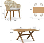 PURPLE LEAF 5 Pieces Patio Dining Set - Image 7