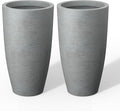 Kante 23.6" H Natural Concrete Tall Planters, Large Outdoor Indoor Decorative by Kante