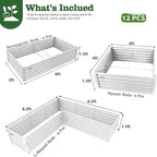 A ANLEOLIFE Set of 12 18 Inch Tall Raised Garden Beds Kit, Square & Rectangular - Image 2