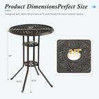 Patio Dining Table, Cast Aluminum Patio Tables - Image 8