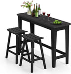 Ciokea 3 Pcs Outdoor Bar Height Table and Stools Set, Heavy-Duty All-Weather by CIOKEA