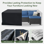 Aoxun 1 Piece Loveseats Patio Furniture Set, Wicker Outdoor Furniture - Image 3