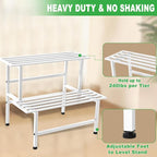 Metal Plant Stand Outdoor Plant Shelf Indoor, 2 Tier Heavy Duty Ladder Plant - Image 3
