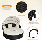 Outdoor Round Daybed Wicker Patio Furniture Outdoor Furniture - Image 2