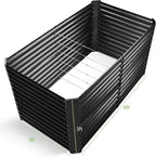 Land Guard 6x3x3ft Rectangular Galvanized Raised Garden Beds, Large-Capacity - Image 2
