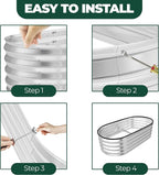 Utopia Home Galvanized Raised Garden Bed Kit 4x2x1ft, Planter Box Raised Garden - Image 4