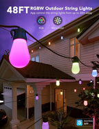 Govee Smart Outdoor String Lights H7015, 48ft RGBIC Outdoor Lights - Image 2