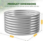 4 Pack 3x3FT Round Raised Beds for Gardening, Corrugated Galvanized Steel - Image 2