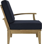 Modway Marina Premium Grade A Teak Wood Outdoor Patio Right-Facing Sofa in - Image 3