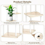 6 Tier Wood Tall Plant Stand Metal Rack Indoor, Planter Shelf Display Rack - Image 4