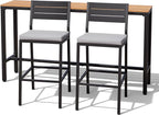 Crestlive Products Outdoor Bar Table and Chairs Set, 3 Piece Outside Patio Bar - Image 9