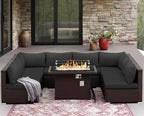 NICESOUL 9 Piece Extra Large Outdoor Patio Furniture Set - Image 3
