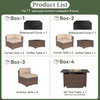 Aoxun 11 Piece Patio Furniture Set - Image 5