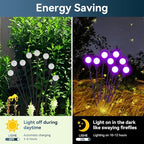 Solar Garden Lights Outdoor Waterproof, 4 Pack 32 LED Swaying Light Firefly - Image 3