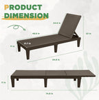 Greesum Outdoor Chaise Lounge Chairs Set of 2 - Image 3