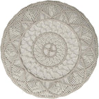 SIMPLIHOME Coates Contemporary Round Macrame Pouf in Cloud Grey Cotton - Image 6