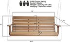 All Things Cedar PS60-SW10 Porch Swing | 5Ft Outdoor Furniture & Patio Swing | - Image 3