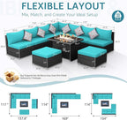 NICESOUL 10 Piece Modern Outdoor Furniture Set - Image 4