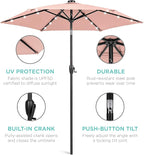Best Choice Products 7.5ft Outdoor Solar Market Table Patio Umbrella - Image 5