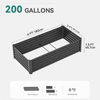 YITAHOME 6x3x1.5ft Large Raised Garden Bed Kit, Galvanized Metal Planter Box - Image 8