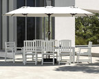 9-Piece White Outdoor Dining Set - Image 8