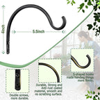 Qiang Ni Hanging Plant Bracket Hooks: 5.5 Inch Wall Plant Hook Planters and - Image 5