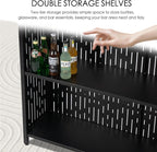 Kozyard Home Bar Unit with Storage Cabinet and Shelves, Dining Room, Living Room - Image 4