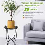 2 Pack 15 Inch Tall Plant Stands Outdoor Indoor, Metal Side Tables - Image 6