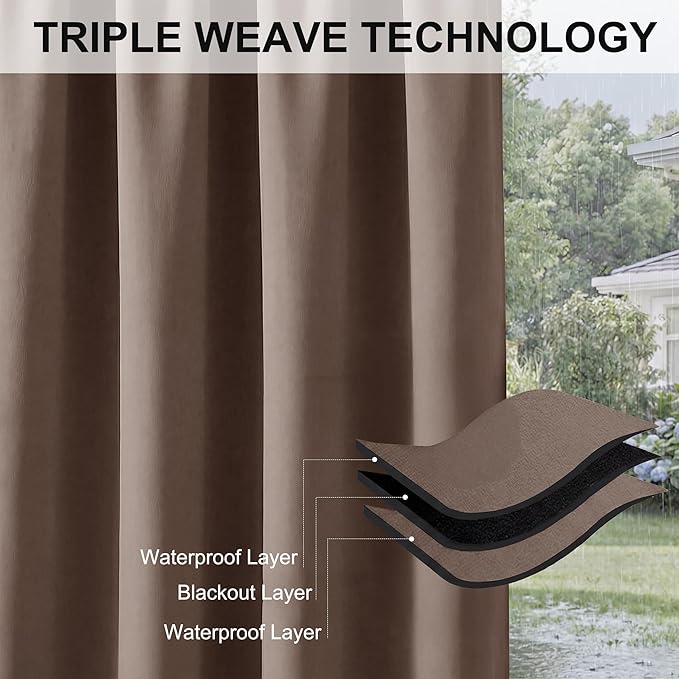 RYB HOME Outdoor Curtains 108 inches Long - Image 6