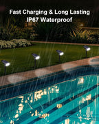 1 Pack Solar Powered Outdoor Spot Lights Outside Waterproof 20 LEDs Landscape - Image 6