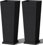 Greesum Set of 2 Tall Plastic Planters by BuynowfromGreesum