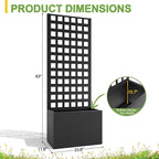 FENCY Metal Planter Box with Trellis, Planter Trellis - Image 3