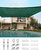 Quictent 185GSM HDPE Sun Shade Sail Canopy Green 98% UV-Blocked by QUICTENT