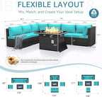 NICESOUL 7 Piece Large Modern Patio Furniture Set - Image 4