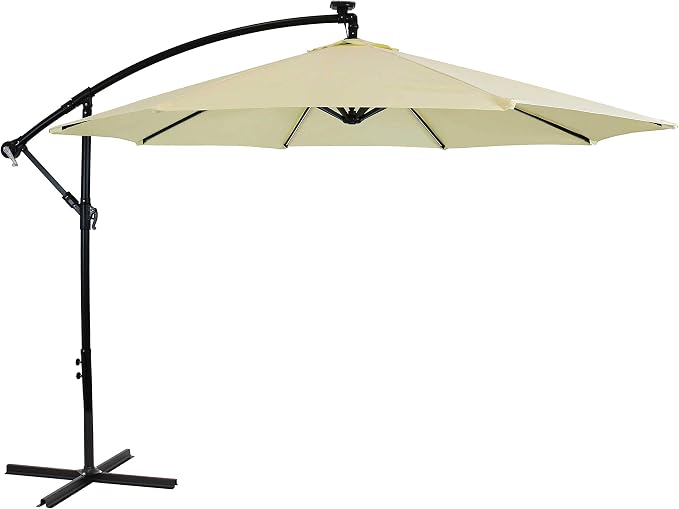Sunnydaze 10' Solar Offset Patio Umbrella - Image 10