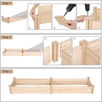 Yaheetech 8×2ft Wooden Horticulture Raised Garden Bed Divisible Elevated - Image 6