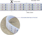 16.4Ft Super Bright Triple Row LED Strip Lights, Daylight White 6000K DC12V - Image 3