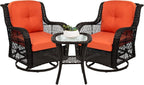 Best Choice Products 3-Piece Outdoor Wicker Patio Bistro Set w/ 2 360-Degree by BestChoiceProducts